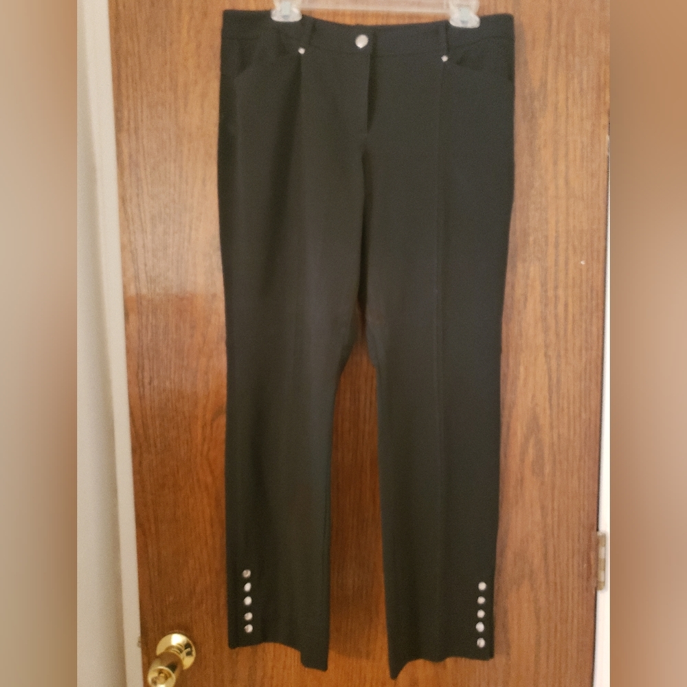 WHBM Black Stretchy Straight Legged Pants Size 12
